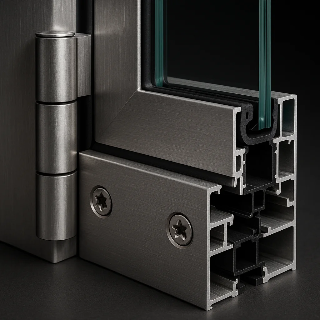 Конструкция алюминиевой двери