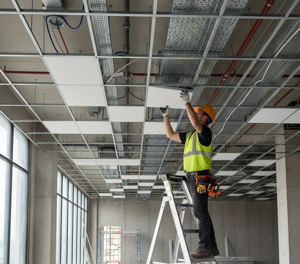 Акустический потолок в офисе