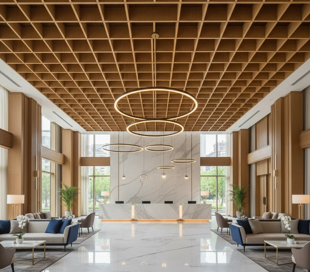 Кубообразная рейка — Линейные потолки