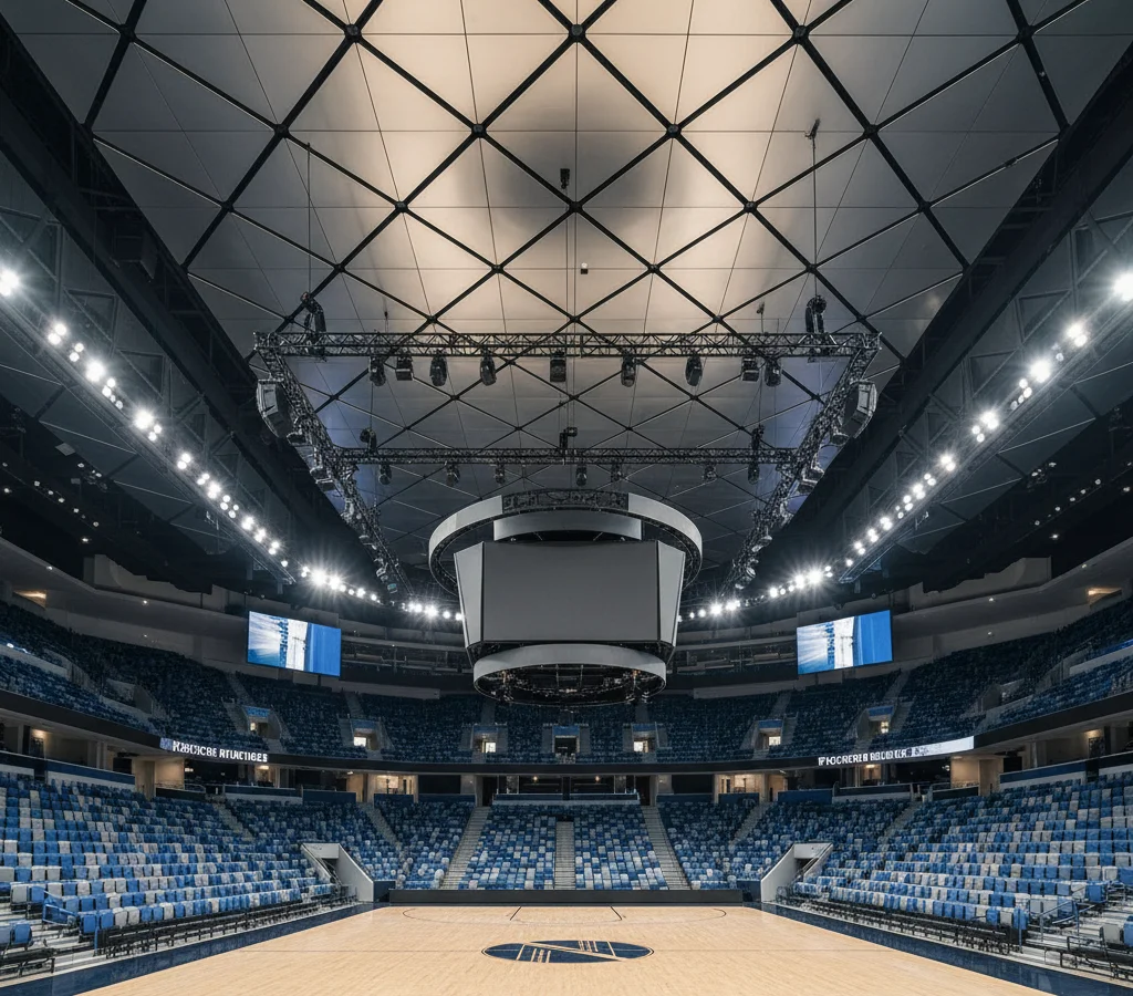 Потолок Hook-on для многофункциональной спортивной арены