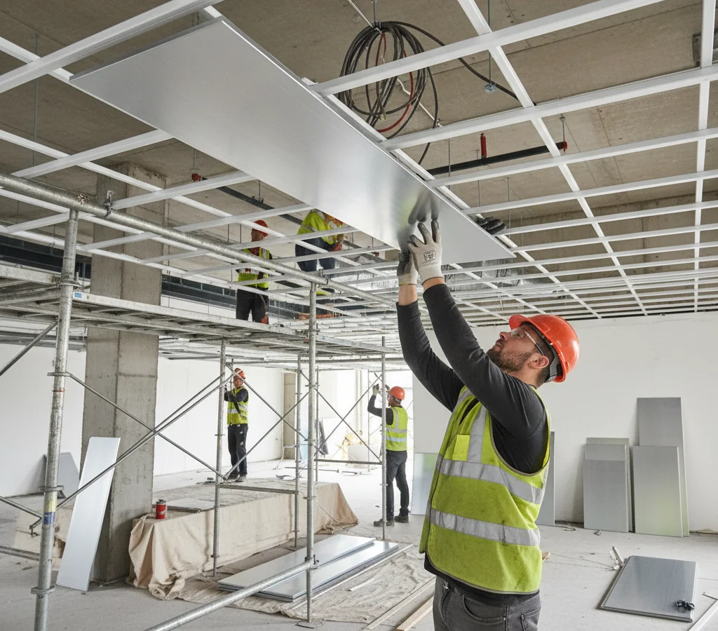 Монтаж потолка Hook-on