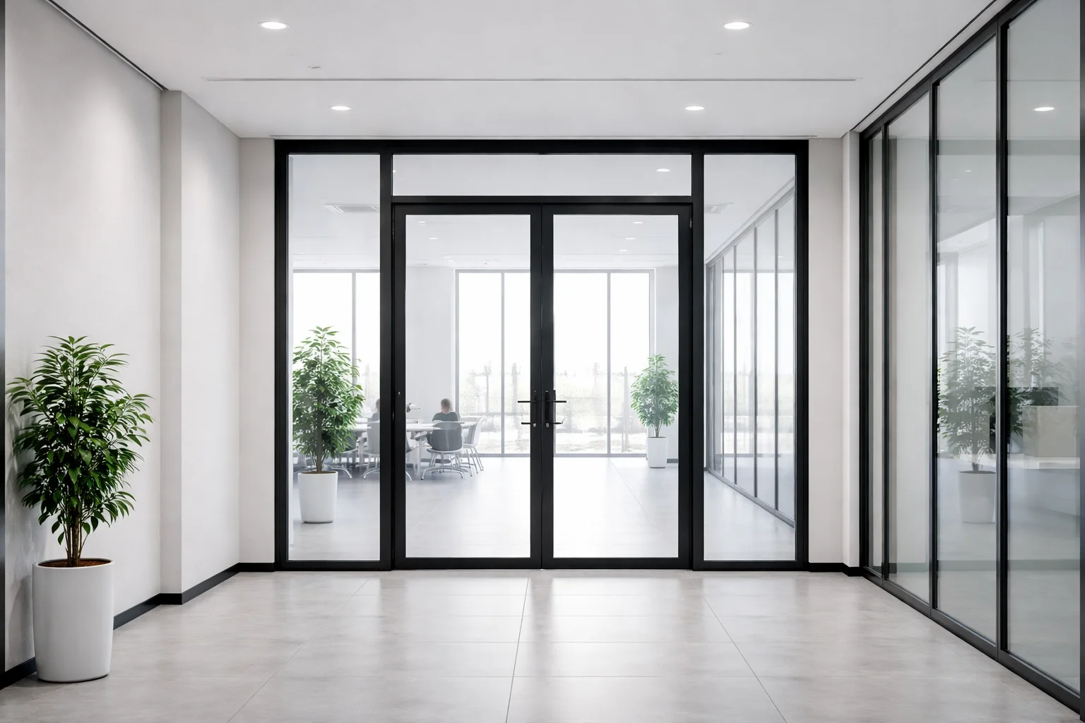 Алюминиевая дверь — офис