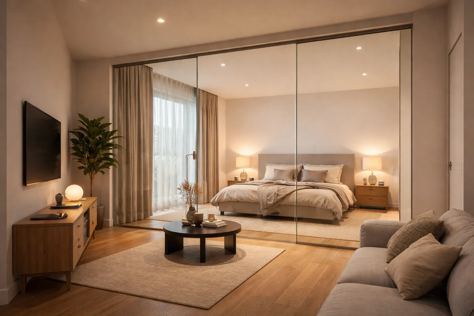 Раздвижная перегородка — квартира