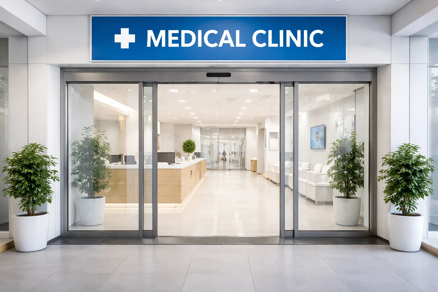 Бесконтактный вход для медицинского учреждения