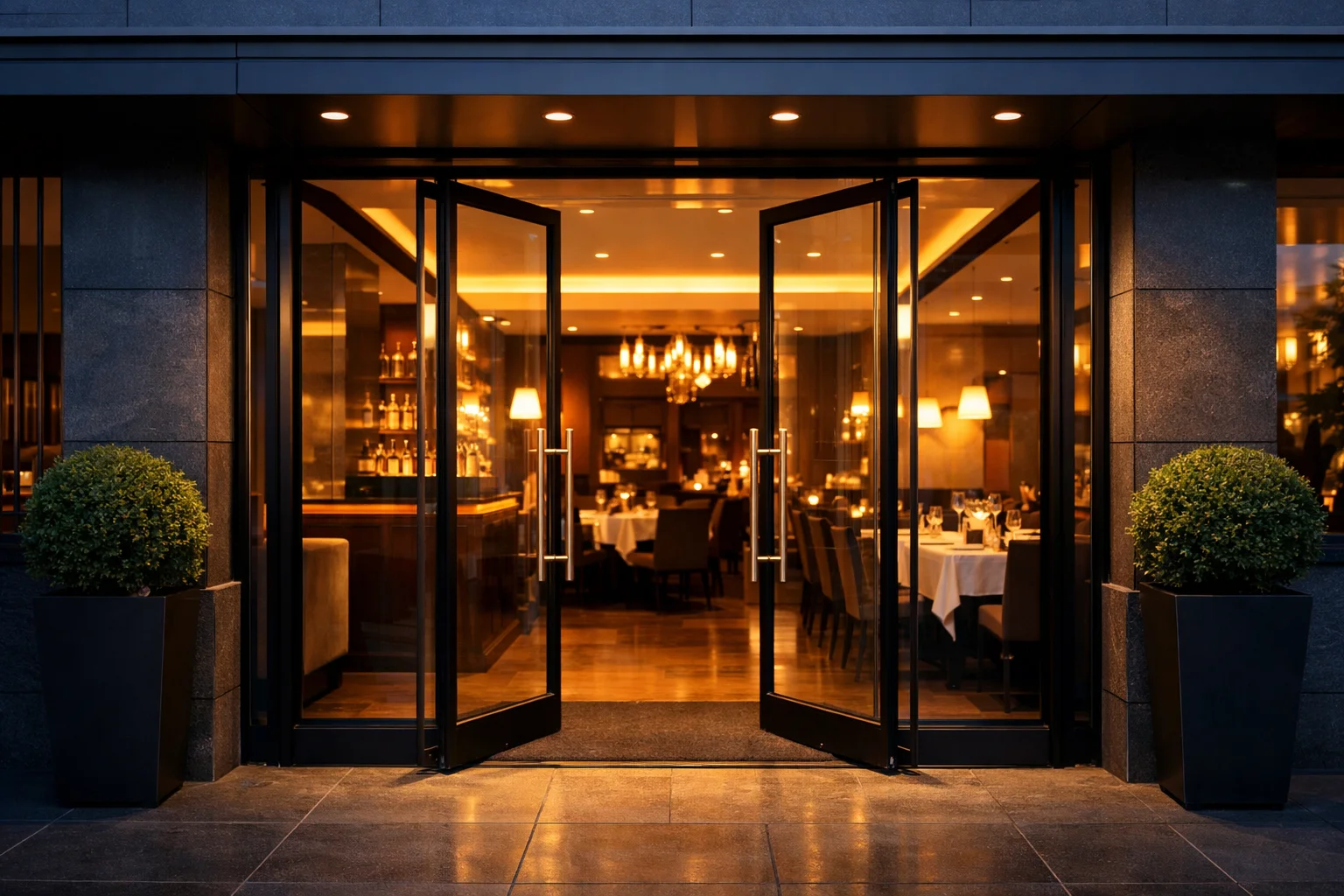 Автоматические раздвижные двери для ТЦ