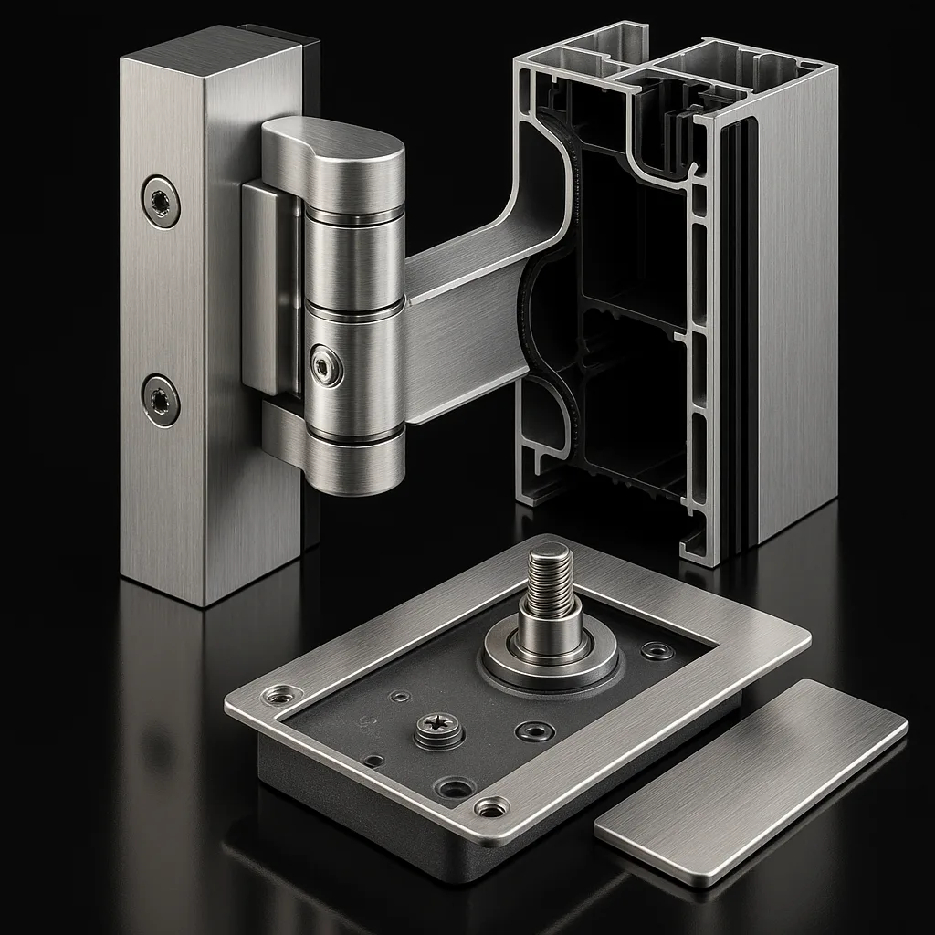 Стеклянный входной модуль в алюминиевом каркасе