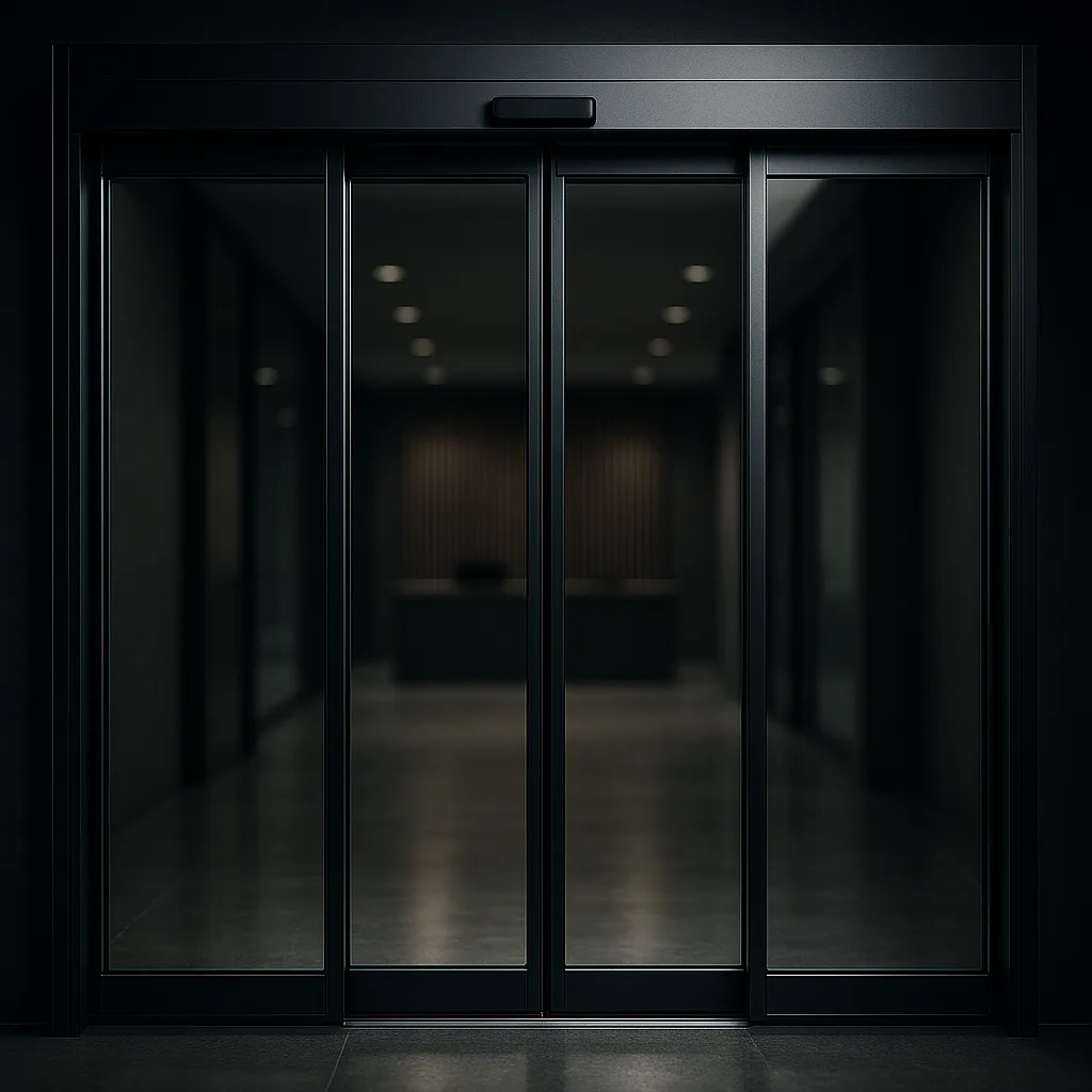 Остеклённая входная группа с алюминиевым профилем