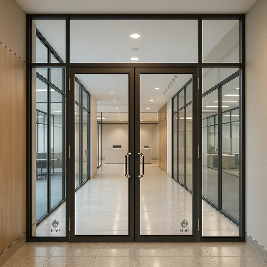 Противопожарная дверь EI 60 в коридоре бизнес-центра
