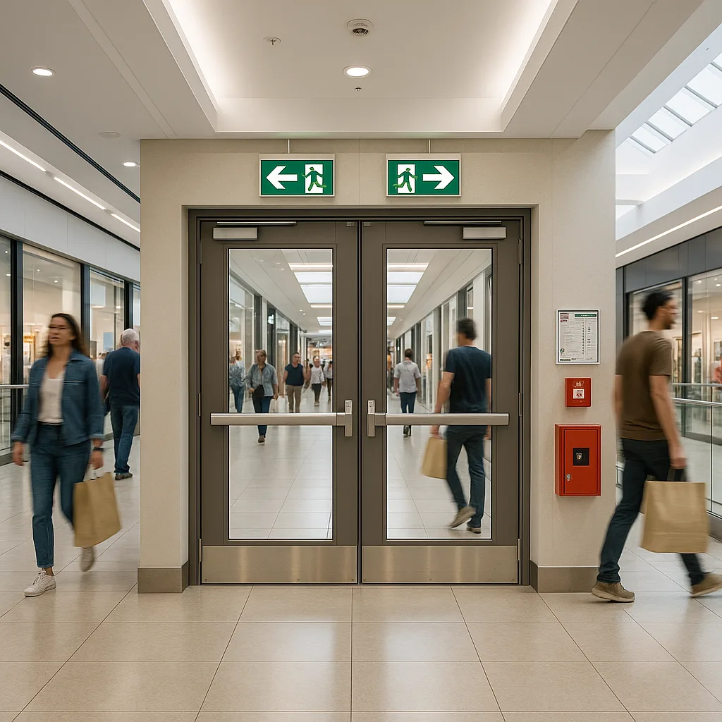 Огнестойкая дверь для торгового центра — противопожарная преграда