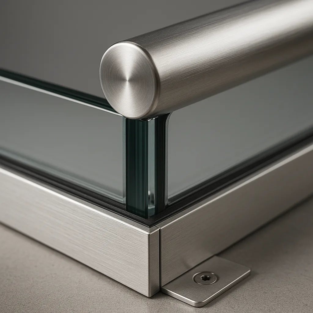 Межэтажное стеклянное ограждение