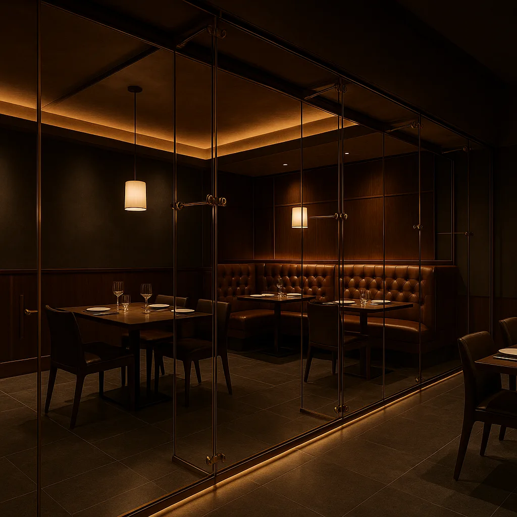 VIP-зона и отделение кухни в ресторане при отеле