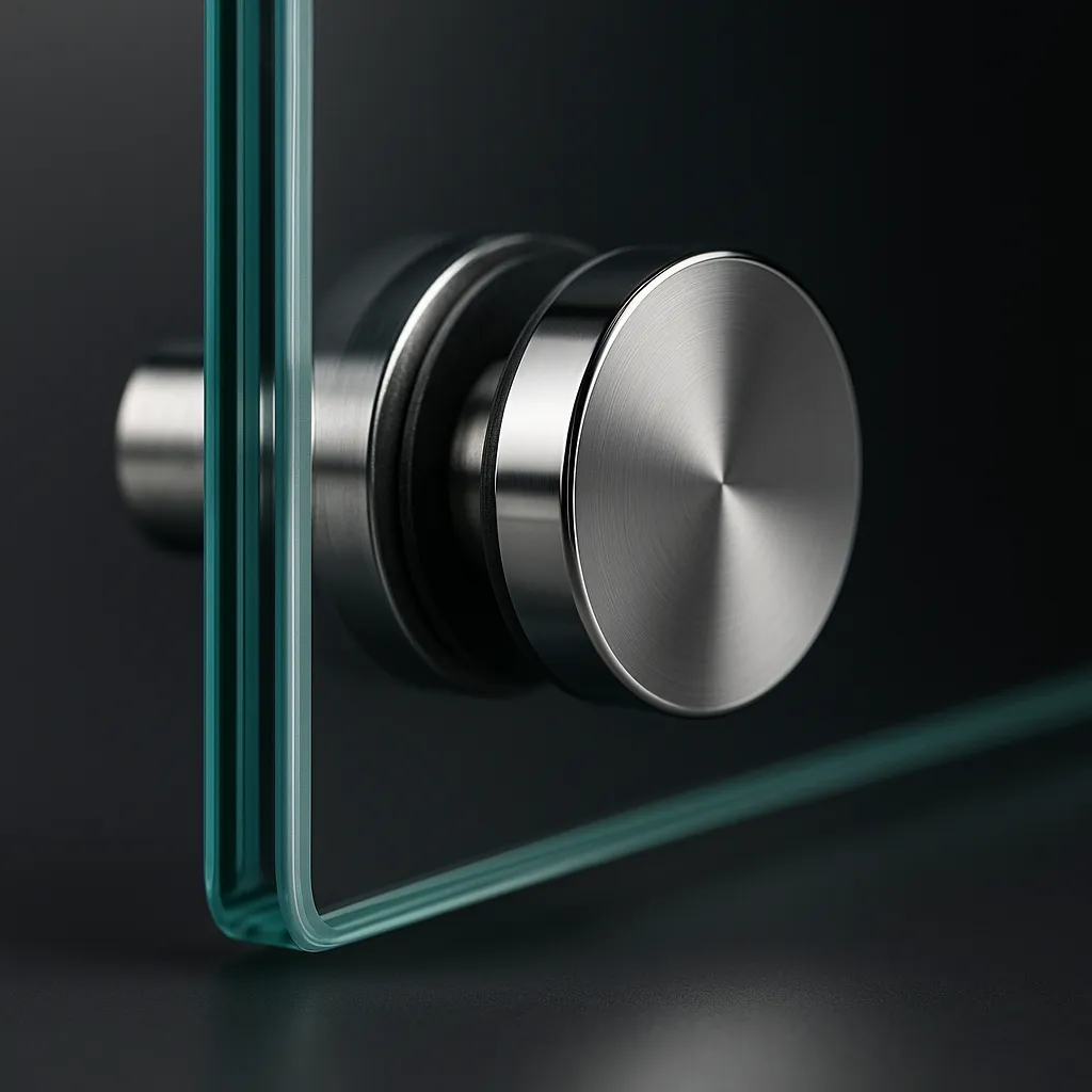 Точечный коннектор из нержавеющей стали для цельностеклянной перегородки