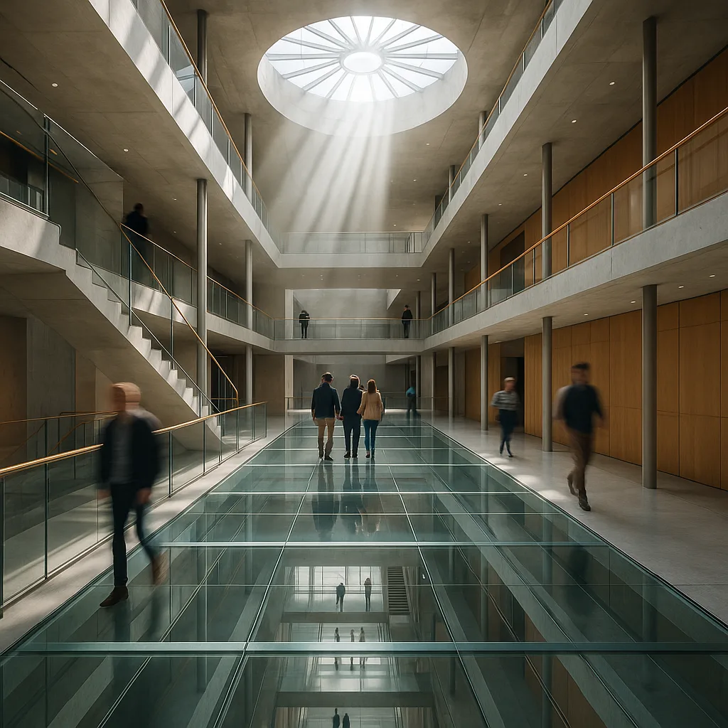 Атриумы и многосветные пространства