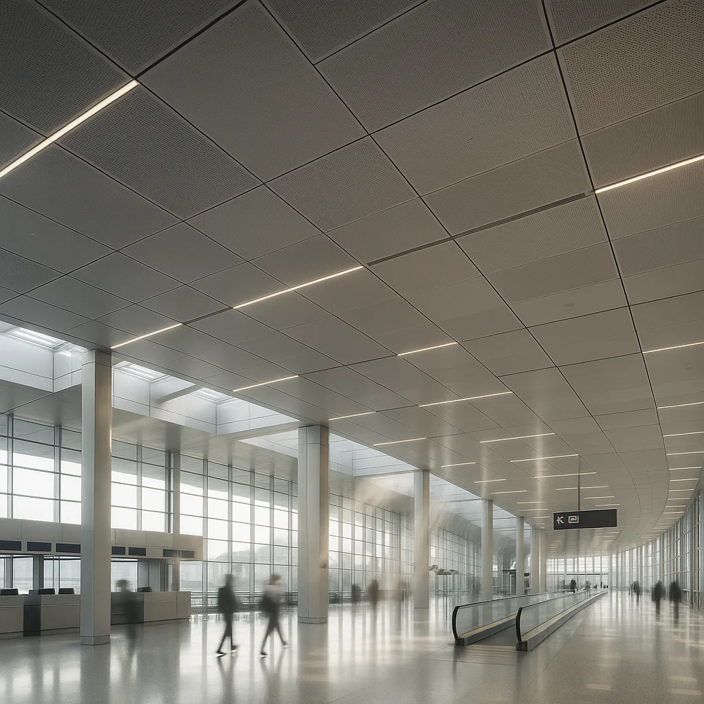 Подвесные потолки Hook-on со скрытой металлической подсистемой