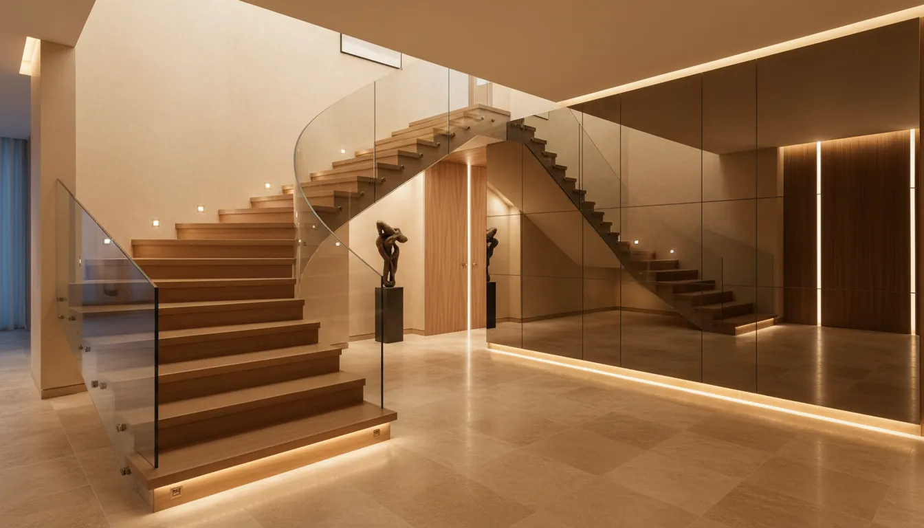 Интерьерное стекло в коттедже