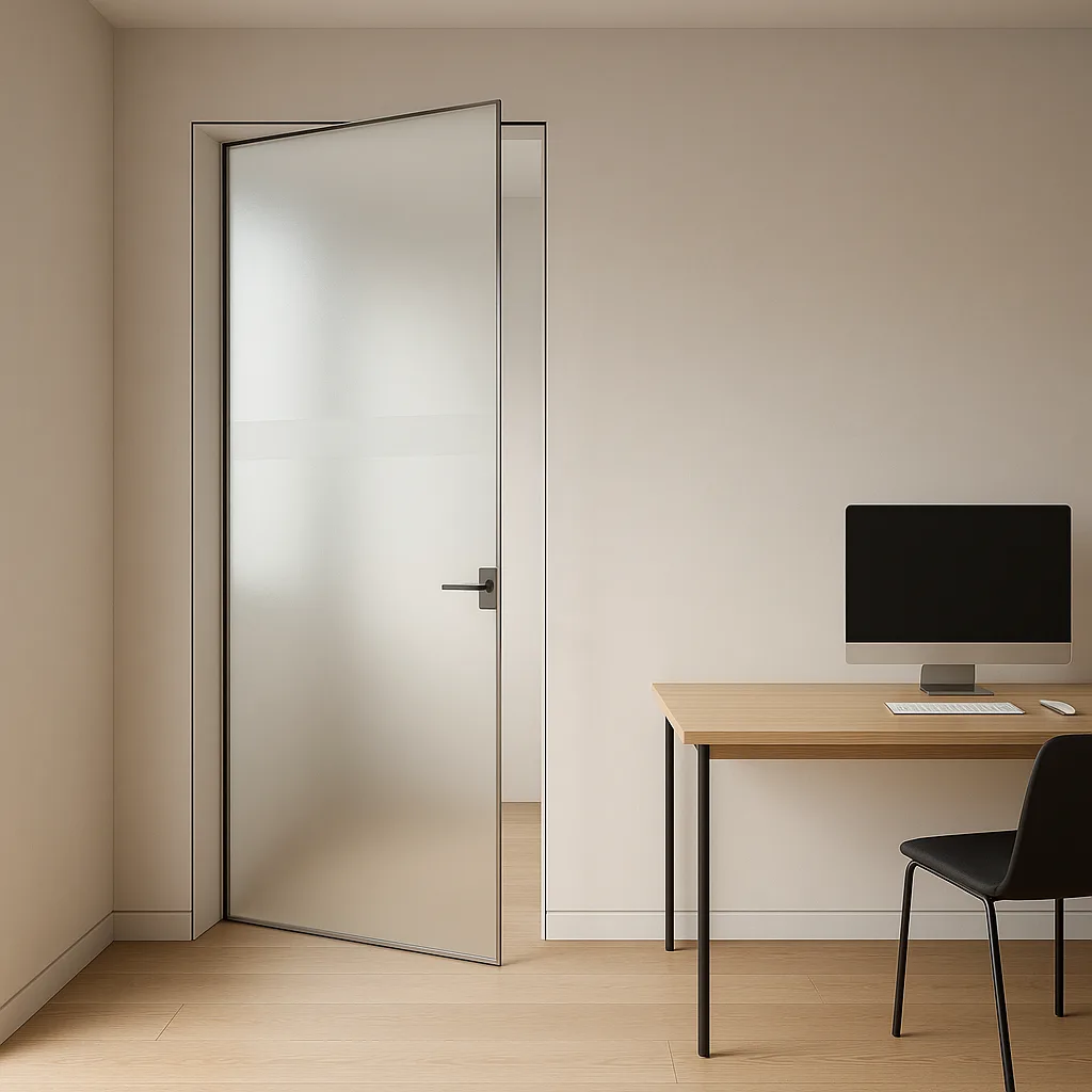 Скрытая дверь — стекло