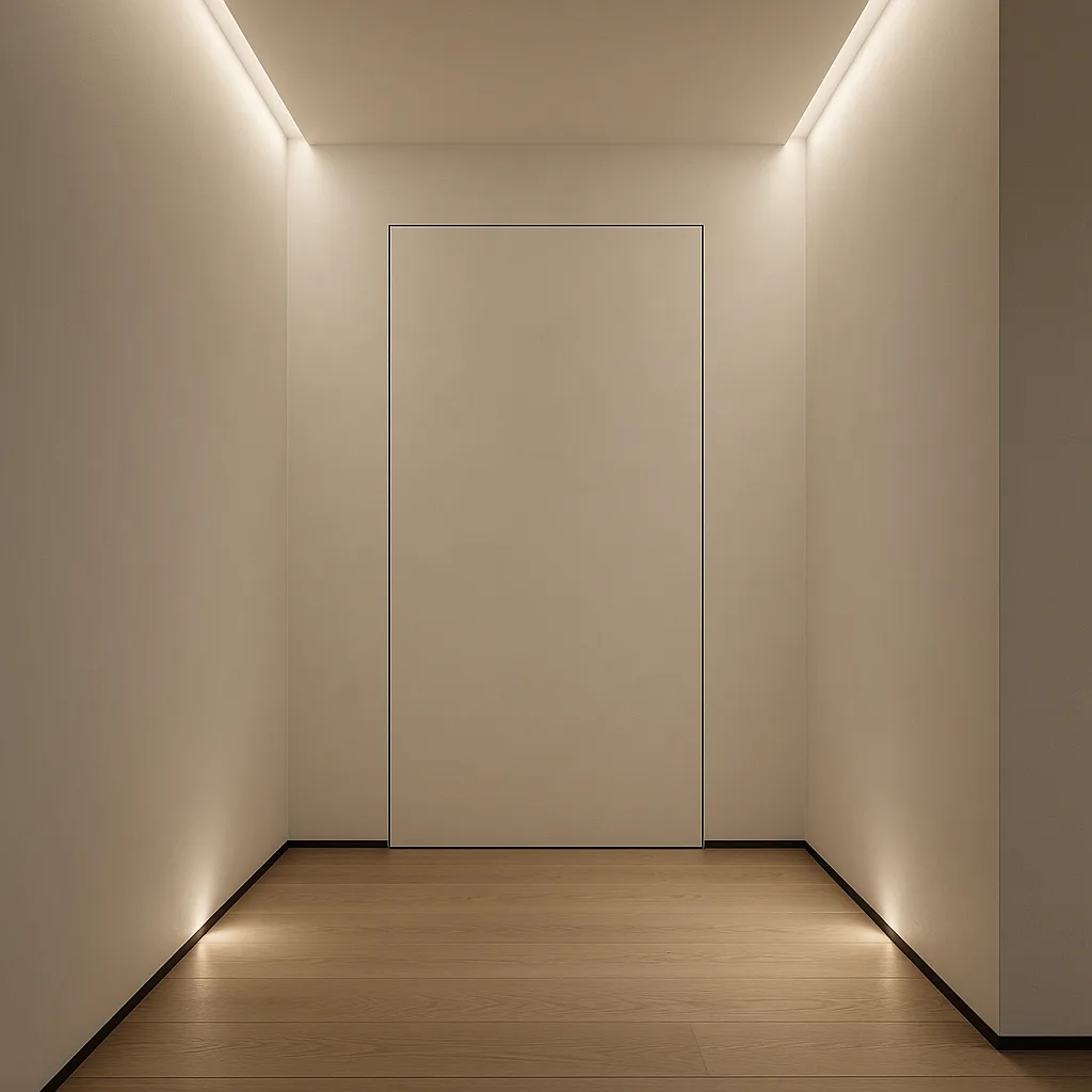 Скрытые двери invisible в интерьере