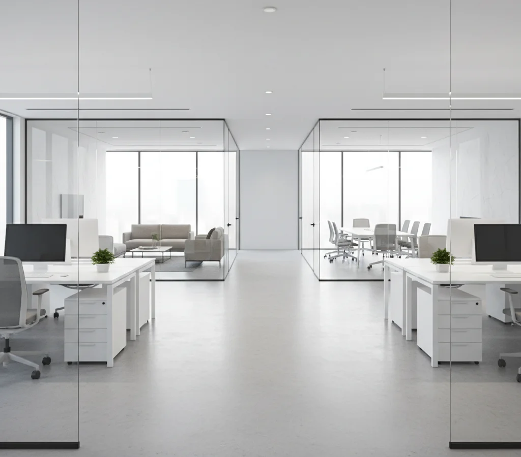 Стекло для перегородок open-space, бизнес-центр класс А