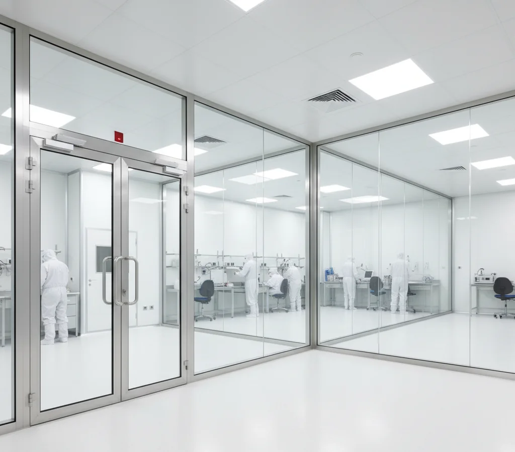 Герметичные перегородки для лаборатории с чистыми помещениями ISO 7