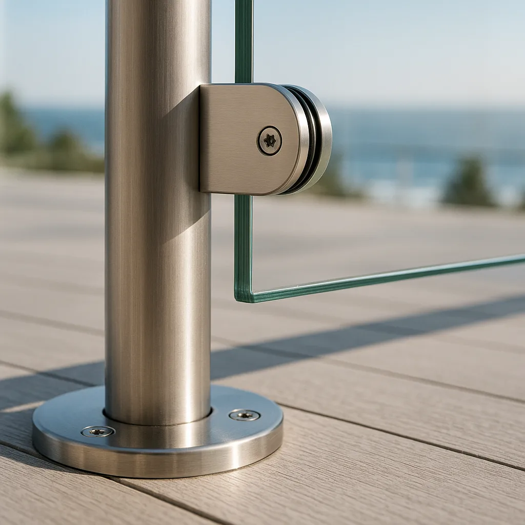 Уличное стеклянное ограждение террасы