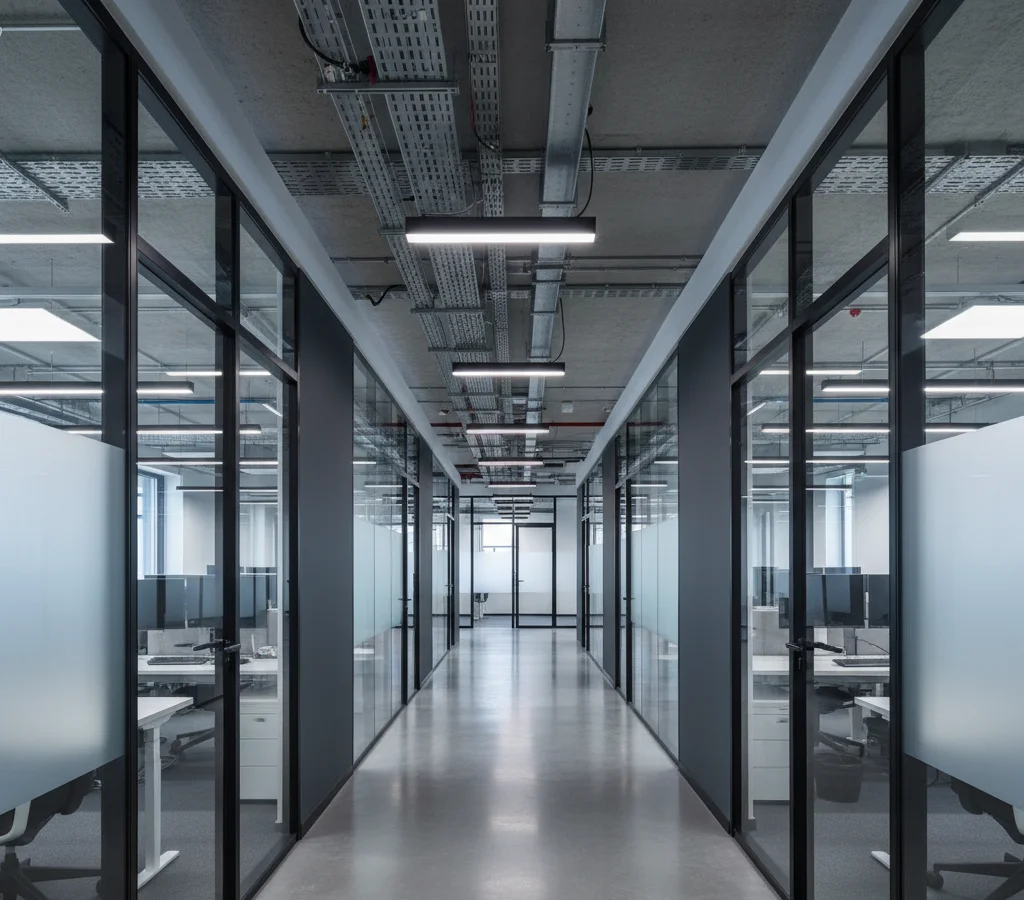 Перегородки с переменной приватностью для IT-офиса