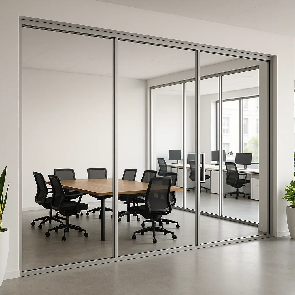 Раздвижная перегородка GRACE для зонирования open-space офиса