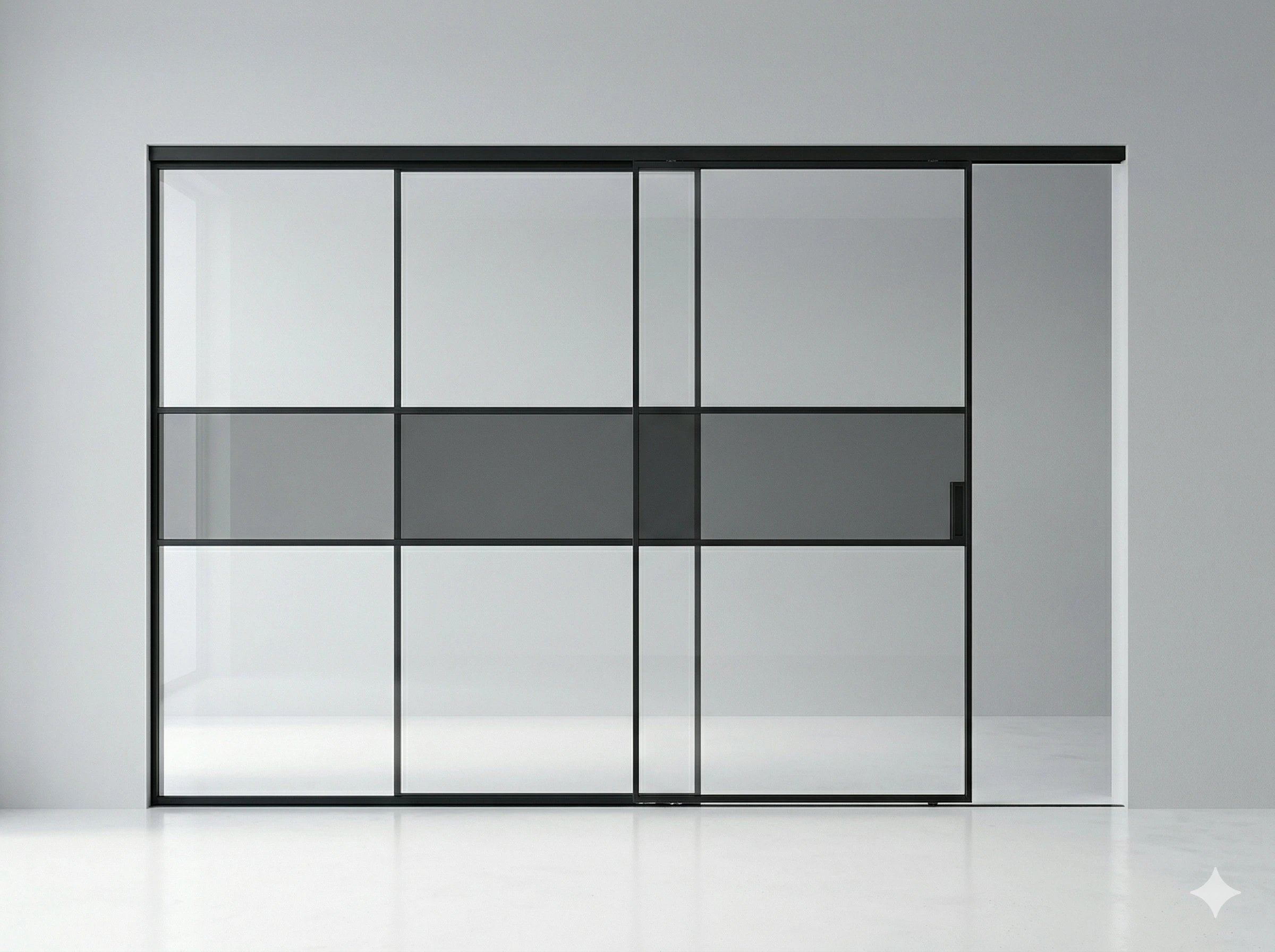 Раздвижная перегородка — двойное открывание