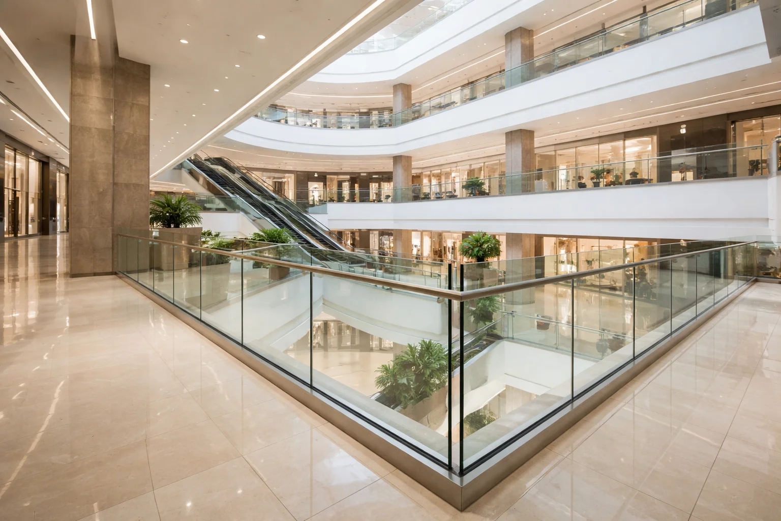 Ограждение атриума ТЦ