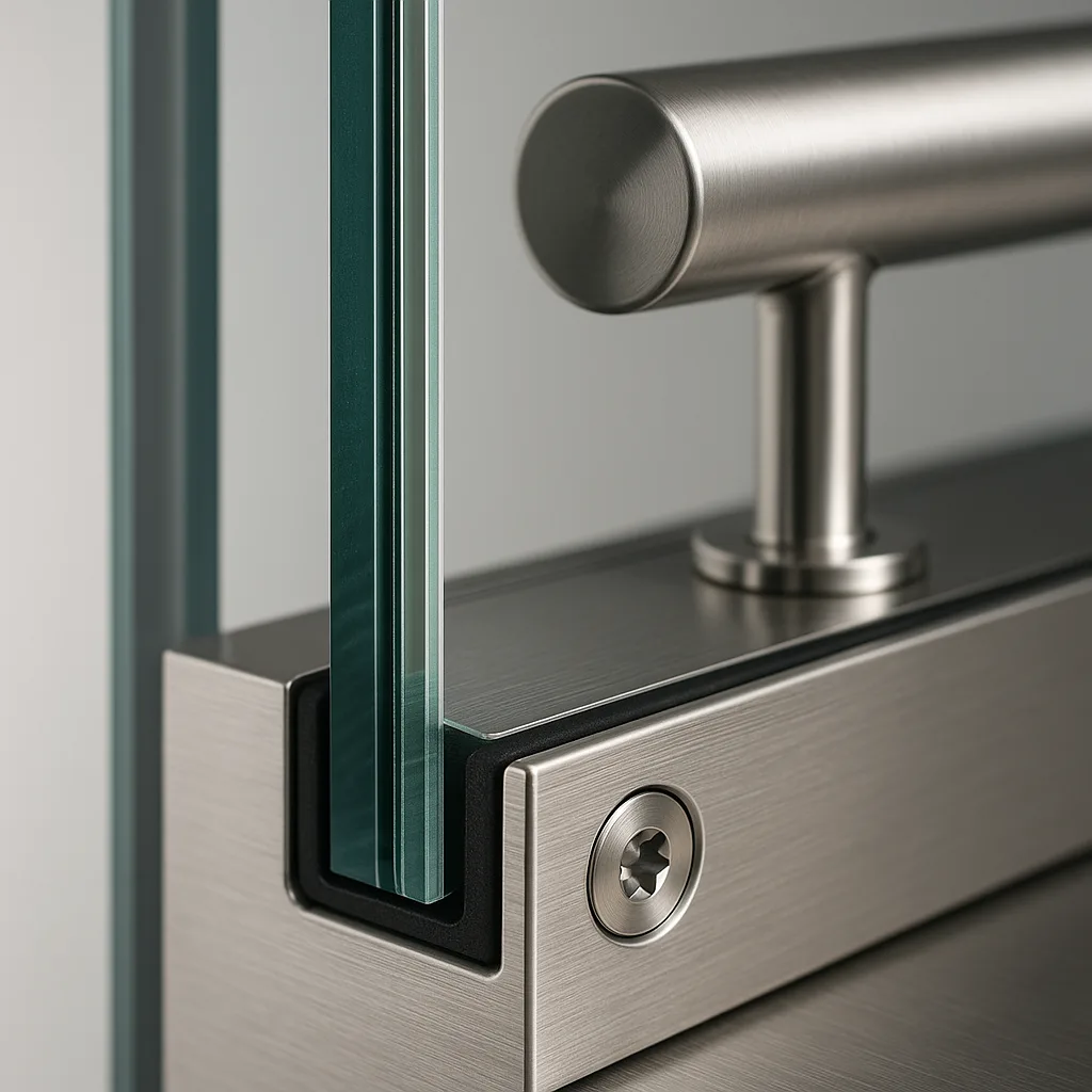 Стеклянное ограждение в атриуме