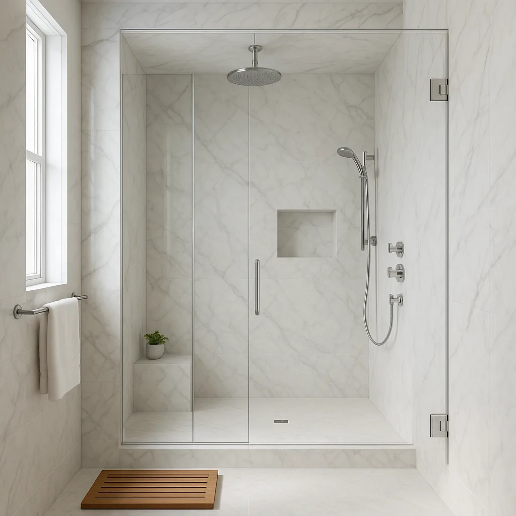 Walk-in перегородка для мастер-ванной по индивидуальному проекту