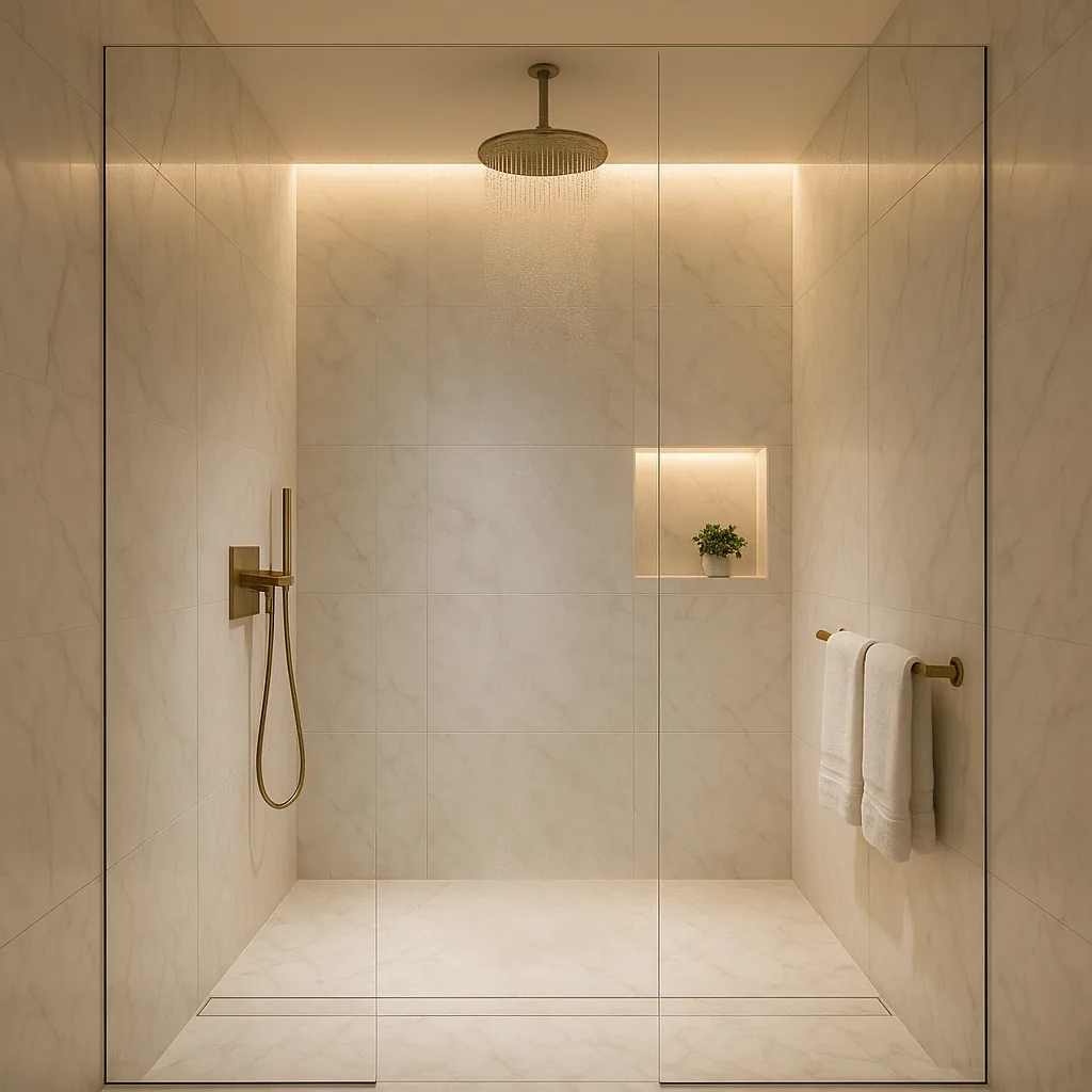 Душевые перегородки из закалённого стекла