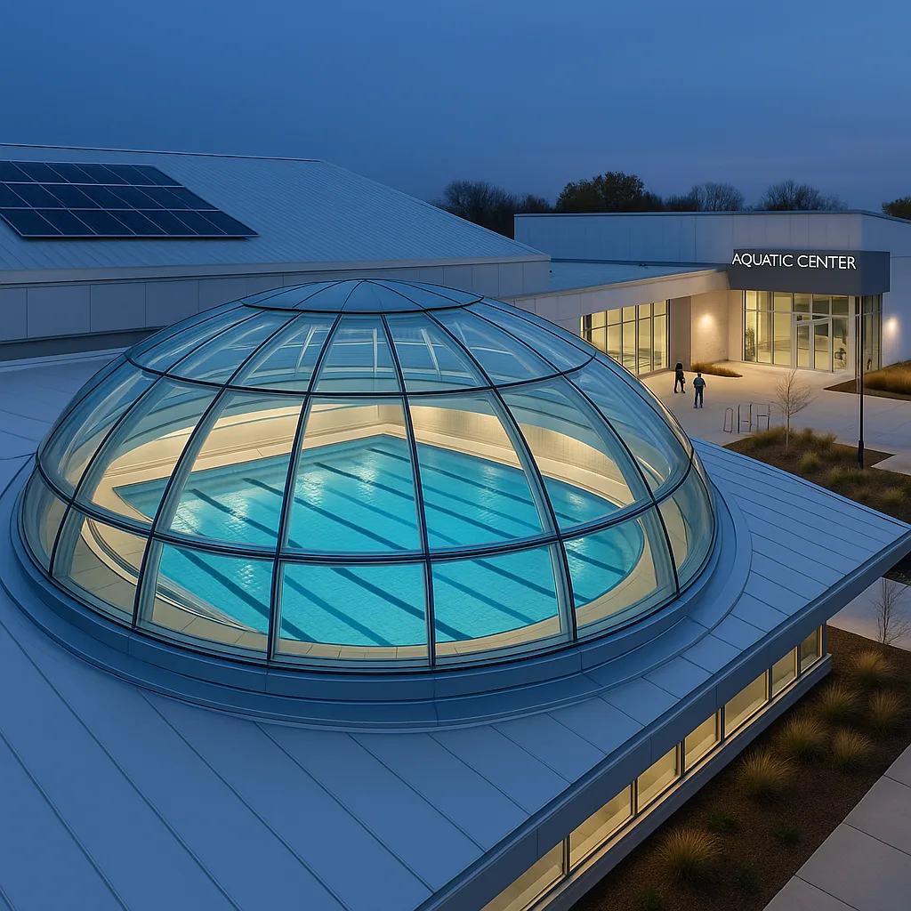 Купольные фонари для крытого бассейна 25 м