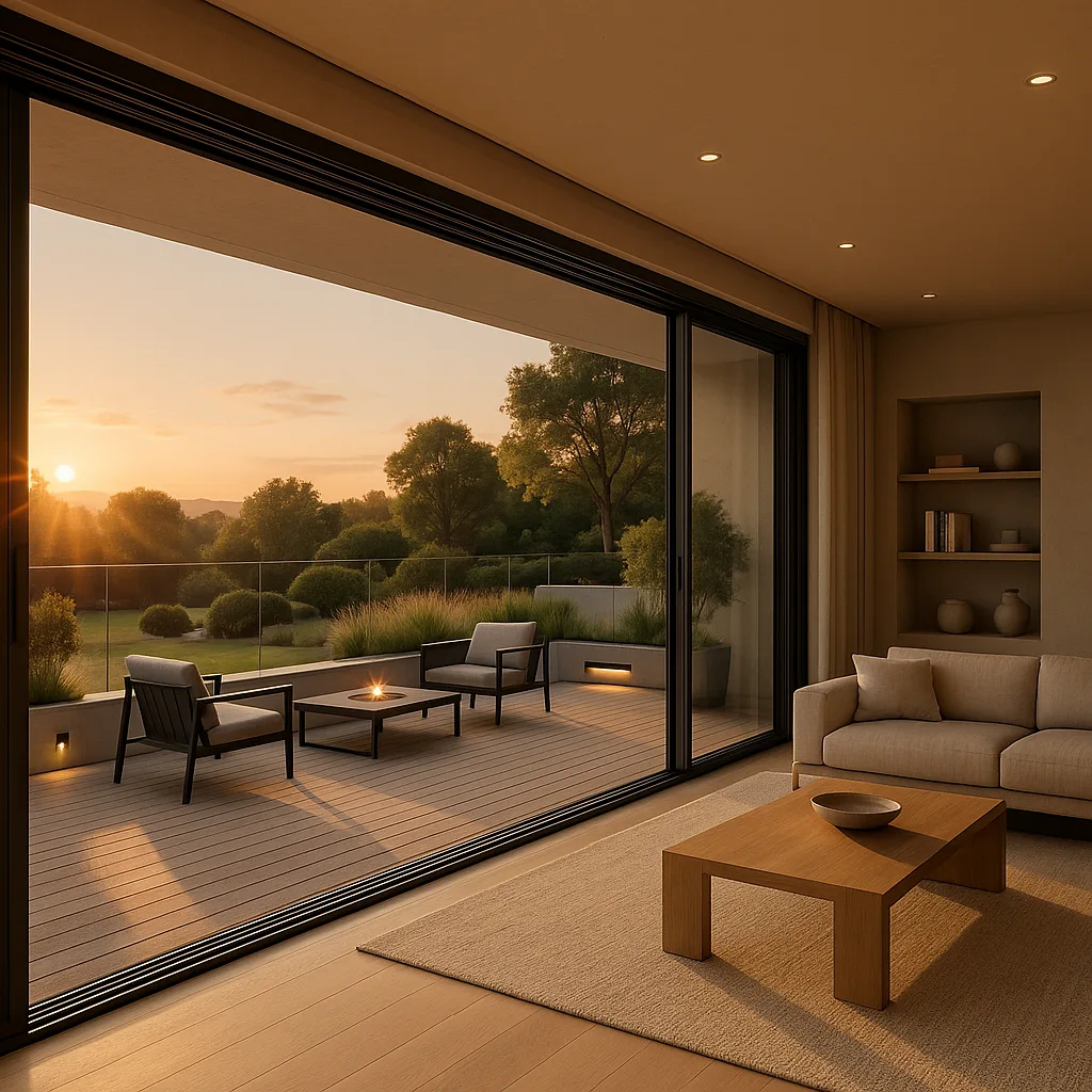 Панорамный выход на террасу без потери тепла