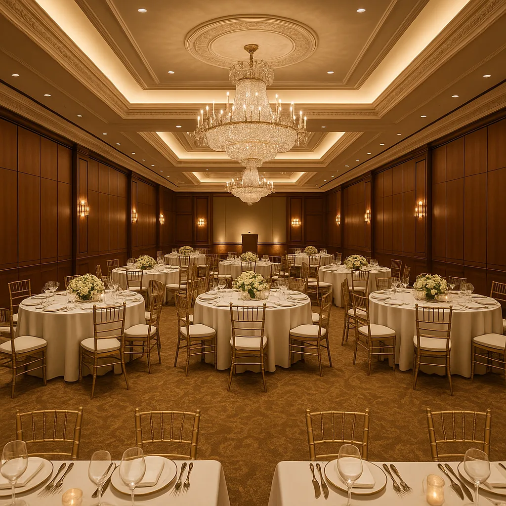 Банкетный зал с возможностью деления на несколько пространств