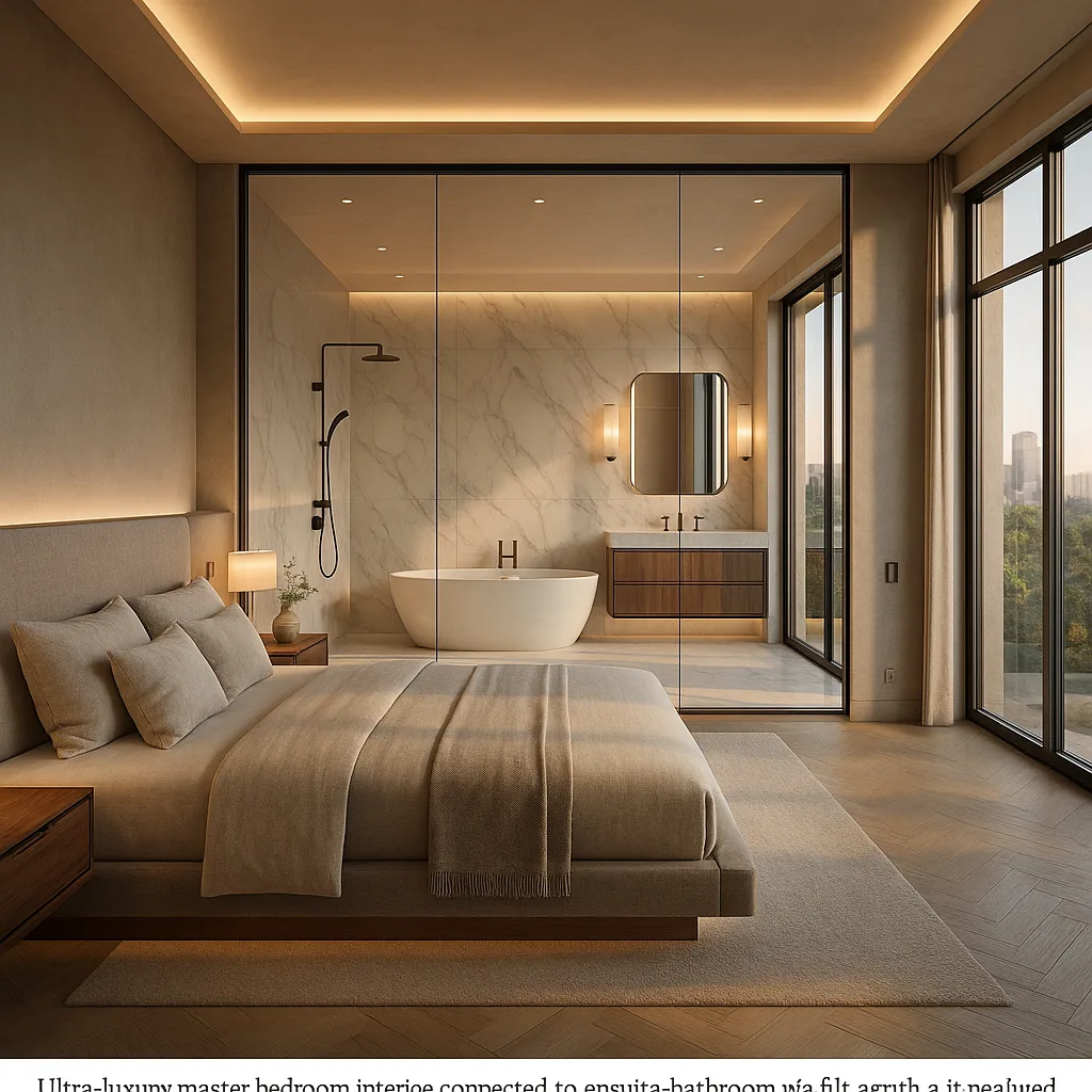 Smart-стекло для ванной комнаты в премиальной квартире