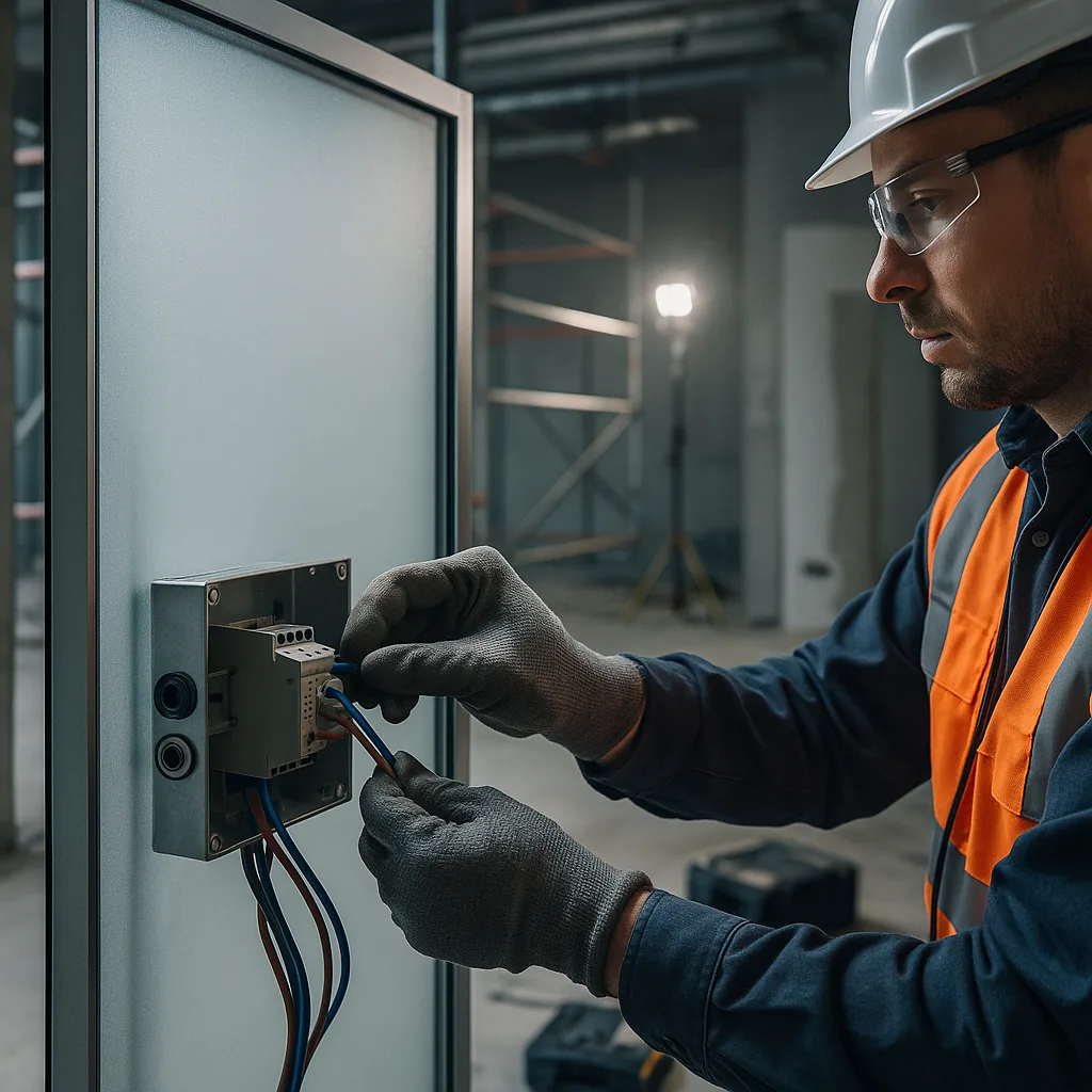 Монтаж smart-перегородки