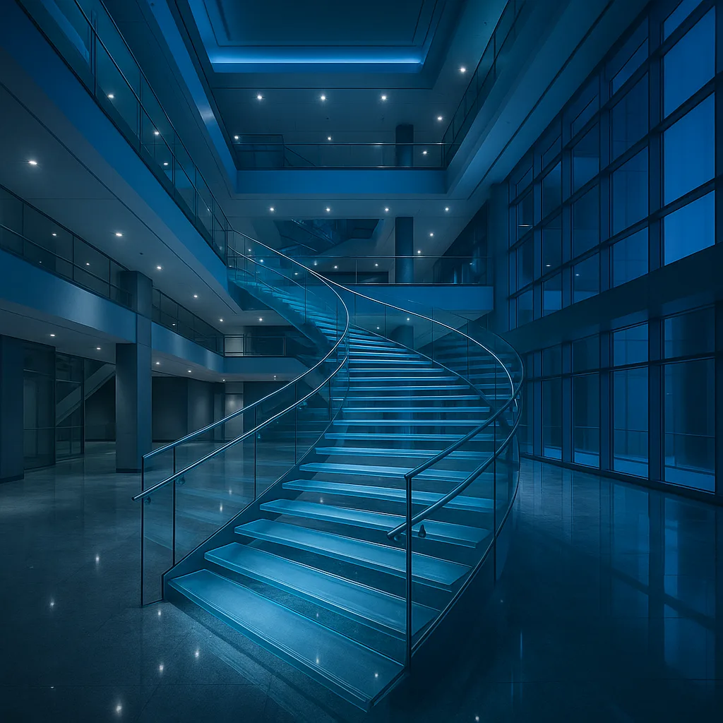 Стеклянные ограждения для лестниц