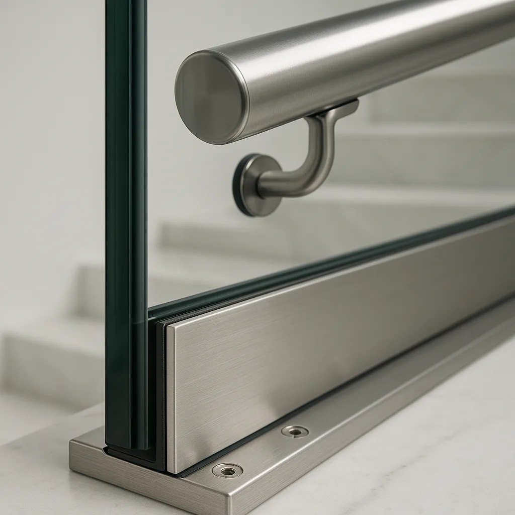 Стеклянное ограждение лестницы