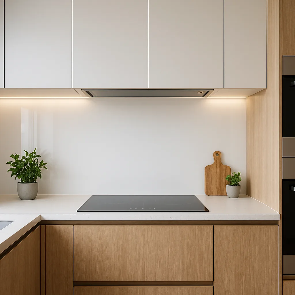 Кухонные фартуки из стемалита для 80 квартир жилого комплекса